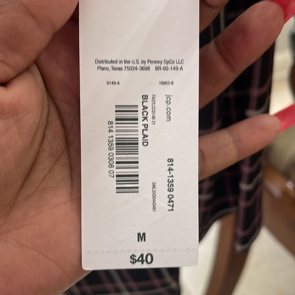 Liz Claiborne Plaid Blouse - Picture 7 of 7